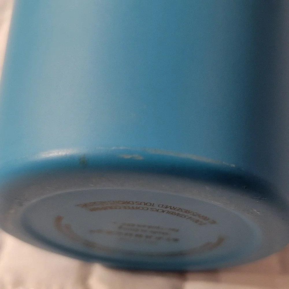 Starbucks 2014 Matte Sky Blue Stainless Steel 16oz Tumbler Collectible Coffee